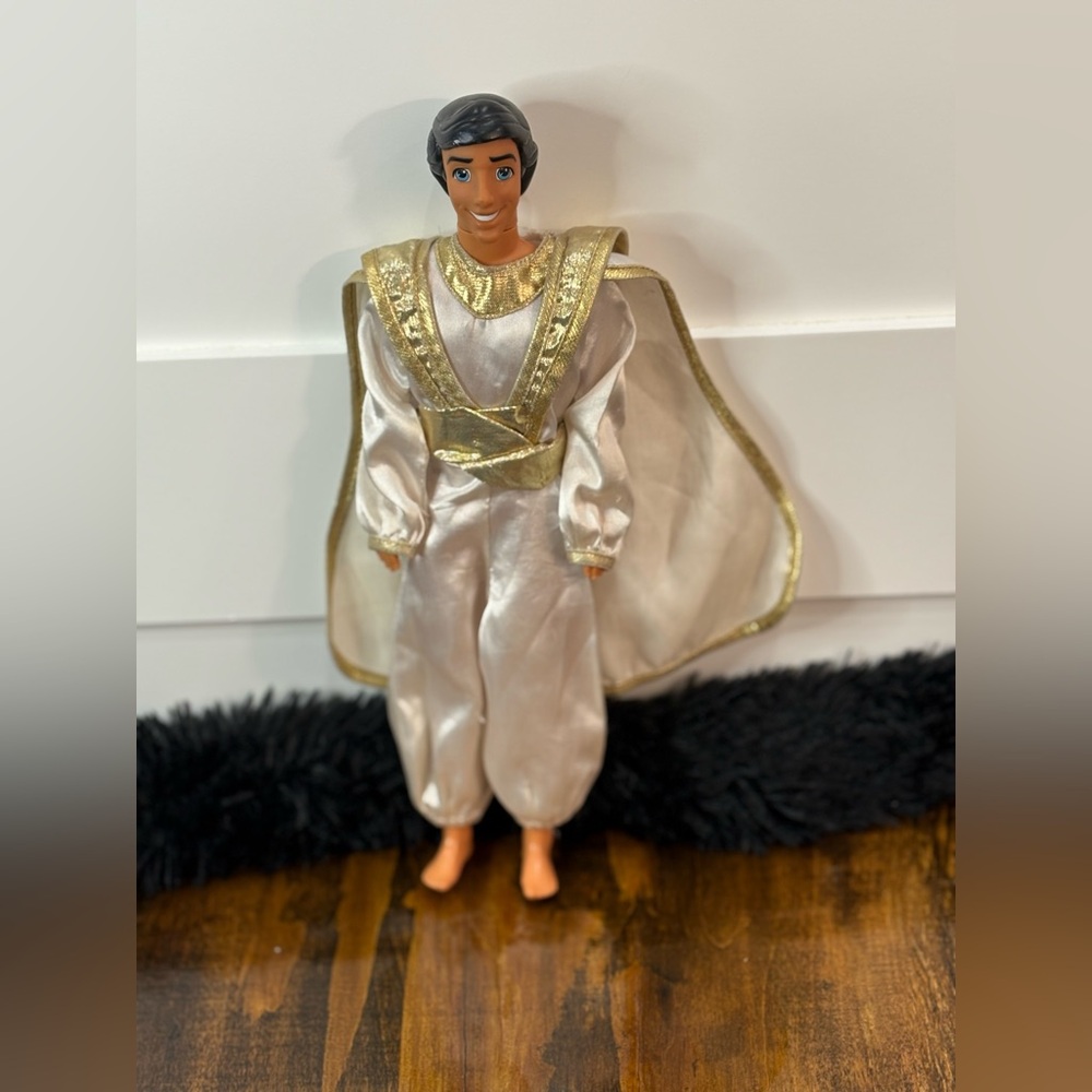 Mattel Prince Eric Doll – Gold Accents Outfit – 1968 Body Mold – Pre-Owned